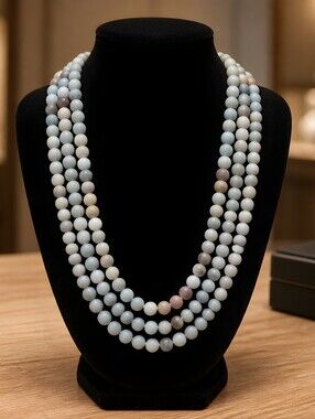 These stone beads are multicolor Amazonite. 40.5" Beads Are About 6mm
